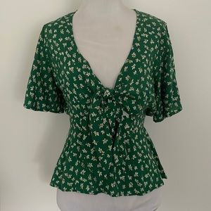 Short sleeved flowy blouse